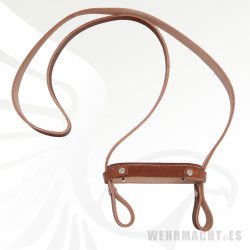 Binocular lens cover and strap, brown
