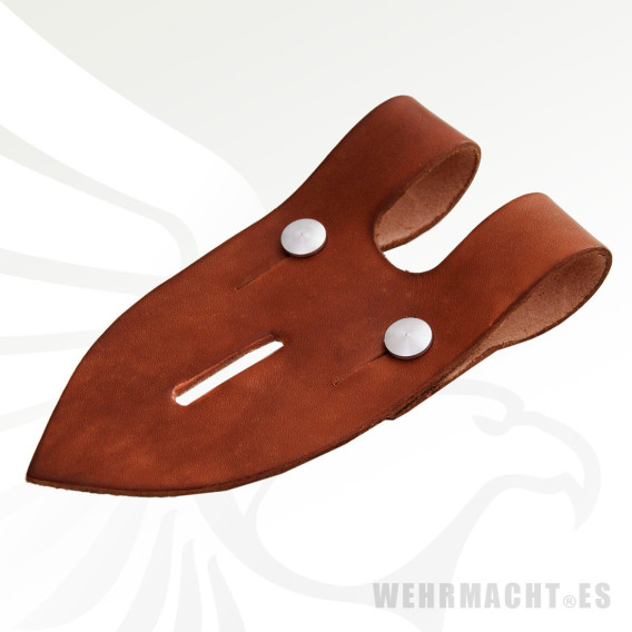 Binoculars flap, brown leather