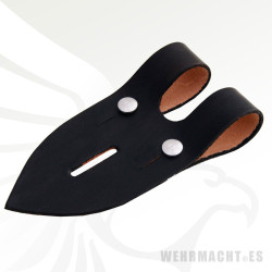 Binoculars flap, black leather