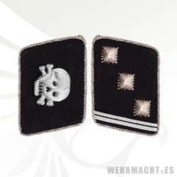SS-Obersturmfuhrer Rune collar patches, Totenkopf