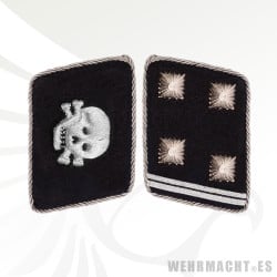 SS-Obersturmbannfuhrer Rune collar patches, Totenkopf