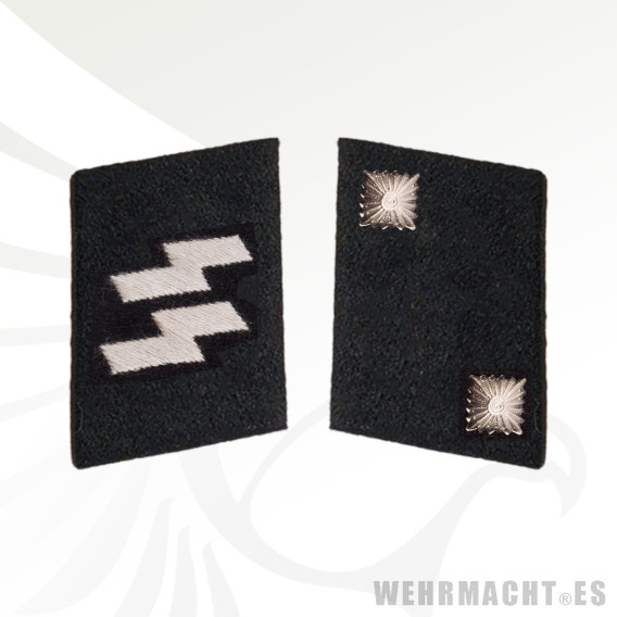 SS-Oberscharfuhrer collar tabs