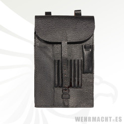 German Black Leather Mapcase