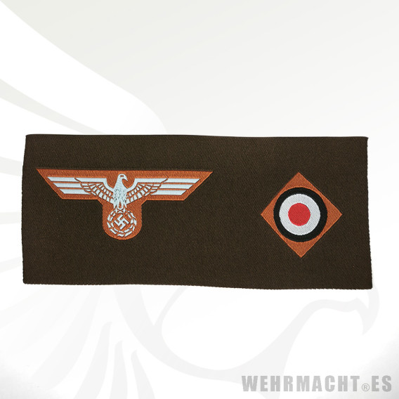 Afrika Korps enlisted mans silk woven cap insignias