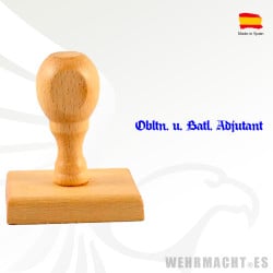 Rubber Stamp - Obltn. u. Batl. Adjutant Signature
