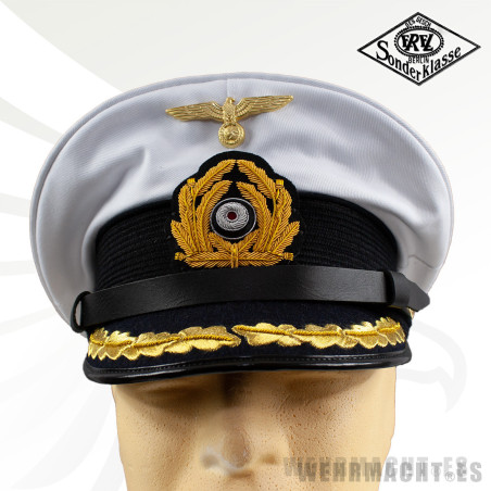 Kriegsmarine Captains White Visor Cap EREL