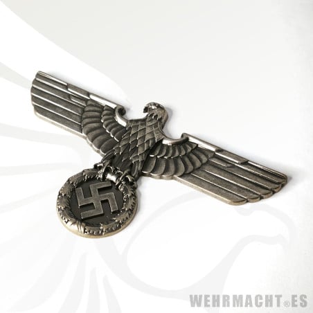 Águila de la Wehrmacht metálica, plateado