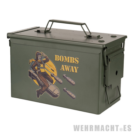 Metal ammunition box CAL.50 Bombs Away