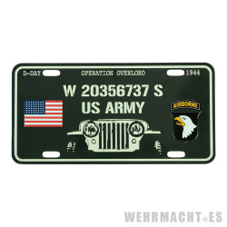 Licence plate D-Day Willys