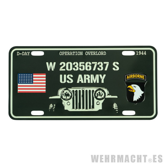 Licence plate D-Day Willys