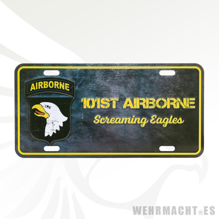 Matrícula de metal 101st Airborne