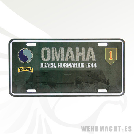 Licence plate Omaha Beach D-Day
