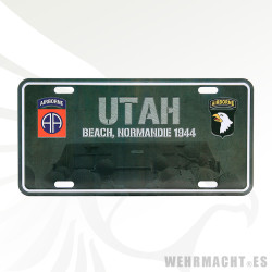 Matrícula de metal Utah Beach