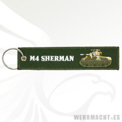 Keychain with 'Sherman' embroidered