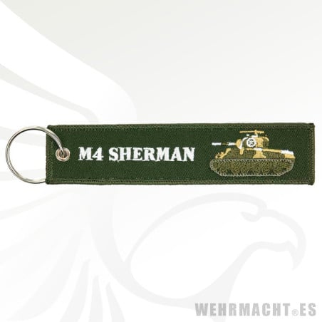 Keychain with 'Sherman' embroidered