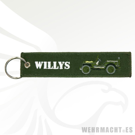 Keychain with 'Willys' embroidered