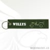 Keychain with 'Willys' embroidered