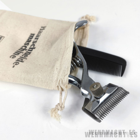 Kit de cortapelos manual con peine y bolsa
