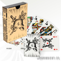 Cartas de póker, casco