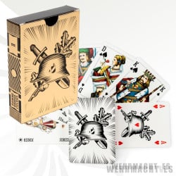 German poker cards, helmet