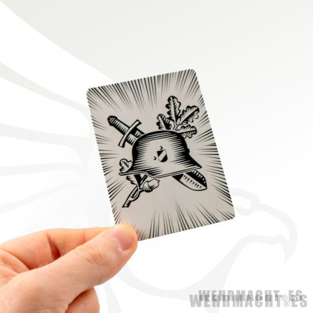 Cartas de póker, casco
