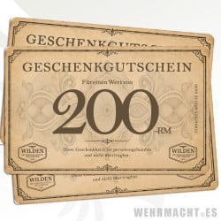 Tarjeta Regalo 200€ de Militaria | Wehrmacht.es