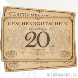 €20 Militaria Gift Card | Wehrmacht.es