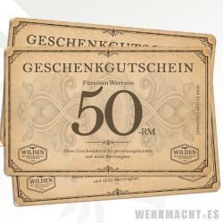 Tarjeta Regalo 50€ de Militaria | Wehrmacht.es