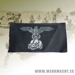 Panzer SS Officer woven trapezoid cap insignia