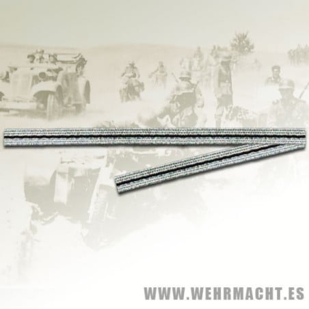 S.S. 4mm aluminium lace with black stripe for S.S