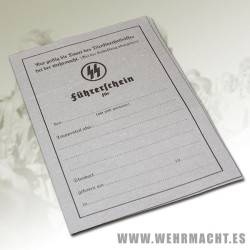 Waffen SS Driving License (Führerschein)