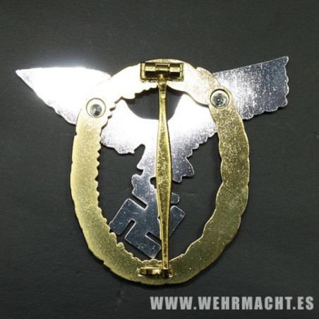 Pilot Observer Badge in Gold with Diamonds