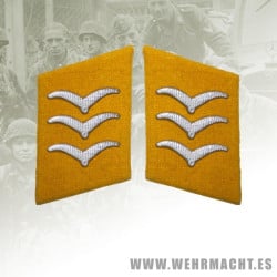 Parches de cuello Fallschirmjäger, Obergefreiter/Feldwebel