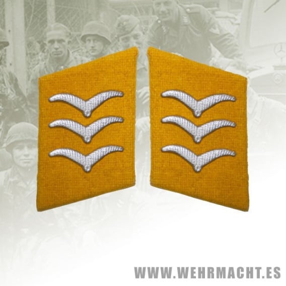Parches de cuello Fallschirmjäger, Obergefreiter/Feldwebel Parches de cuello Fallschirmjäger, Obergefreiter/Feldwebel