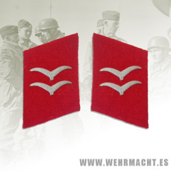 Parches de cuello Luftwaffe Artillería, Gefreiter/Unterfeldwebel