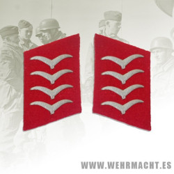Parches de cuello Luftwaffe Artillería, Hauptgefreiter/Oberfeldwebel