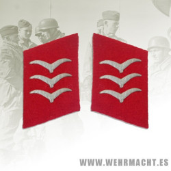 Luftwaffe Flak Units enlisted man's collar patches, Obergefreiter/Feldwebel