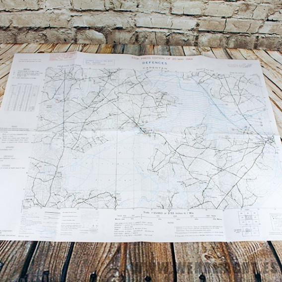 Mapa de las defensas de Carentan (Junio 1943)