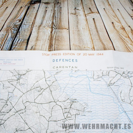 Mapa de las defensas de Carentan (Junio 1943)