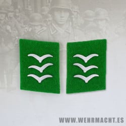 Felddivision enlisted man's collar patches,  Obergefreiter/Feldwebel