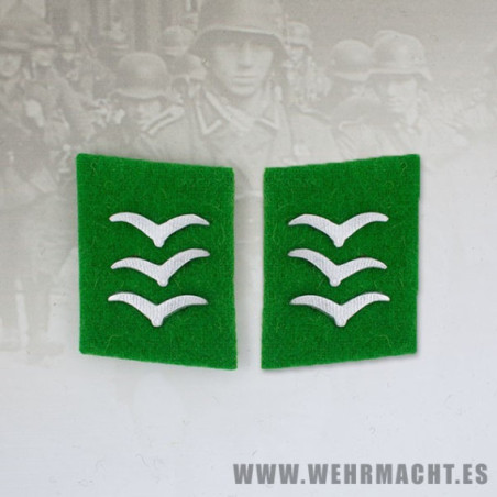 Felddivision enlisted man's collar patches,  Obergefreiter/Feldwebel