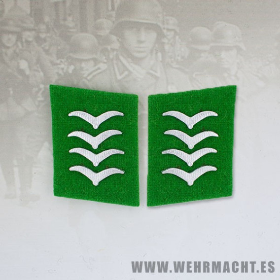 Felddivision enlisted man's collar patches,  Hauptgefreiter/Oberfeldwebel