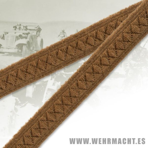 8mm cotton lace for collars and shoulder boards, Afrika Korps