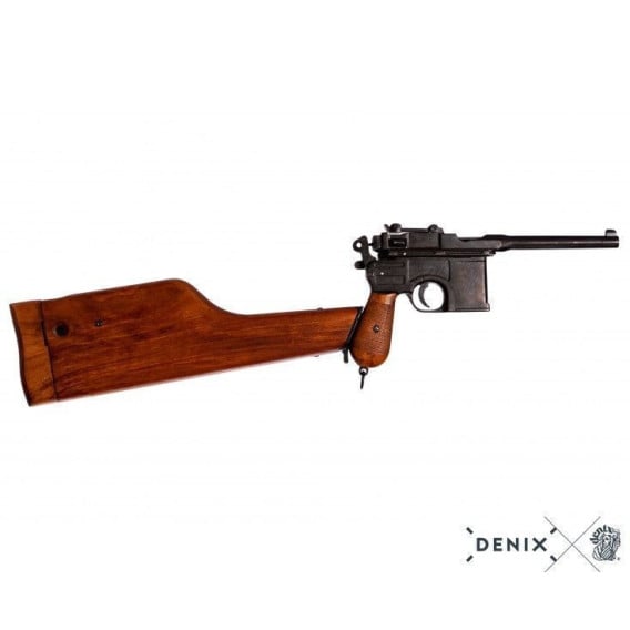 Mauser C96 Pistol with wood cover - Denix® Mauser C96 Pistol with wood cover - Denix®