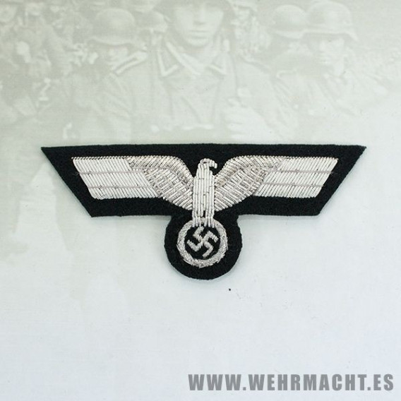 Panzer Officers hand embroidered breast eagle