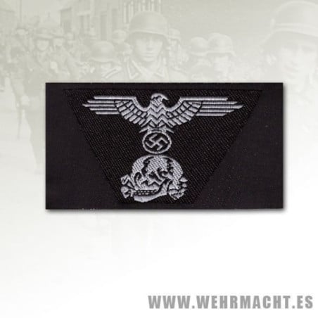 Panzer SS mans woven trapezoid cap insignia