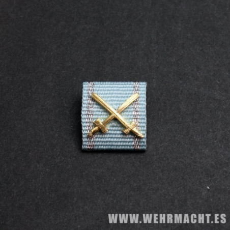 Order of Bravery with Crossed Silver Swords Ribbon Bar, Bulgaria